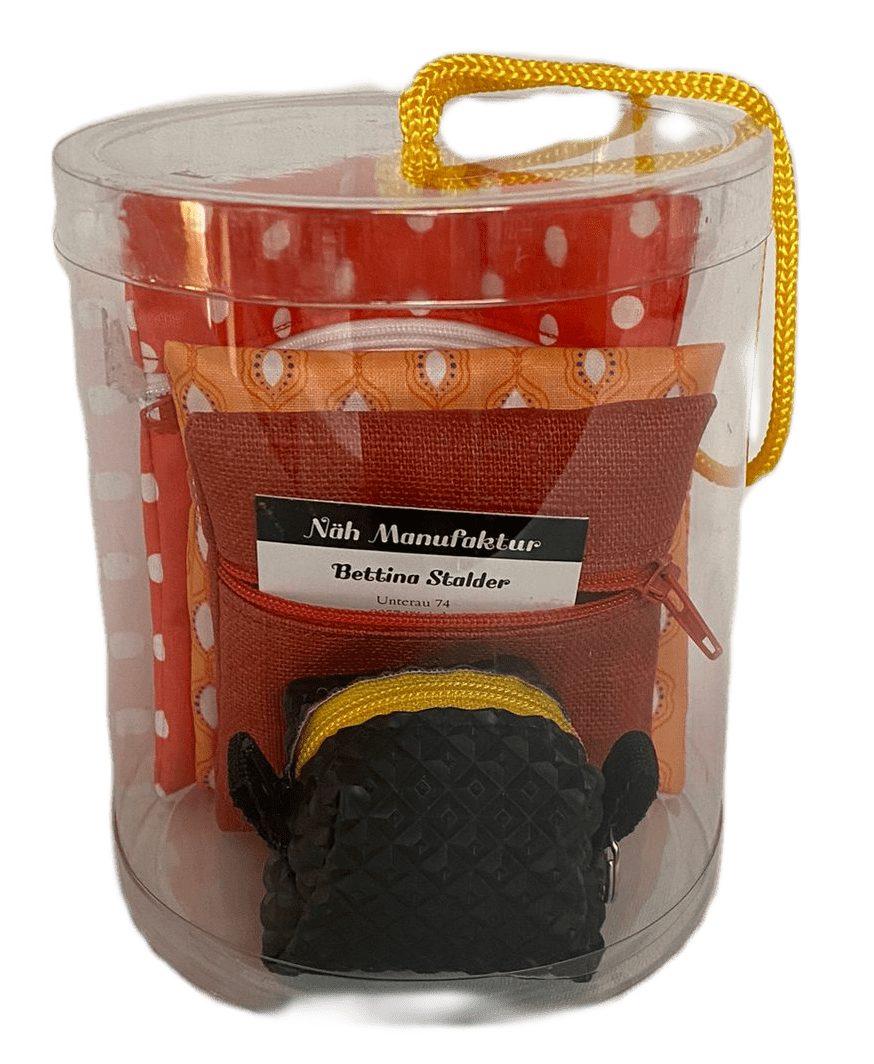 Geschenk-Set orange, handgenäht in der Schweiz (Bild 2)
