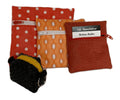 Geschenk-Set orange, handgenäht in der Schweiz