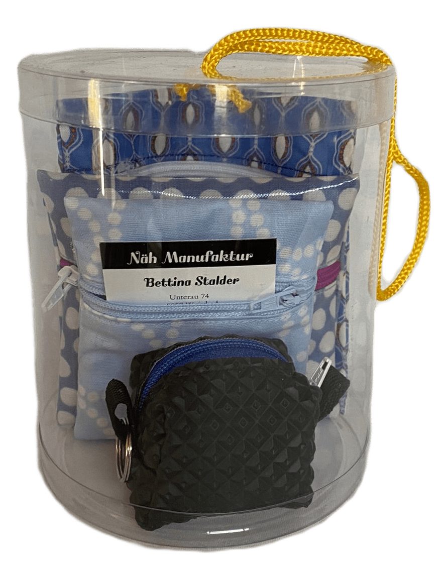 Geschenk Set-hellblau/blau, handgenäht in der Schweiz (Bild 2)