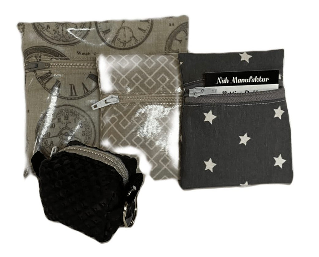 Geschenk-Set beige / grau, handgenäht in der Schweiz