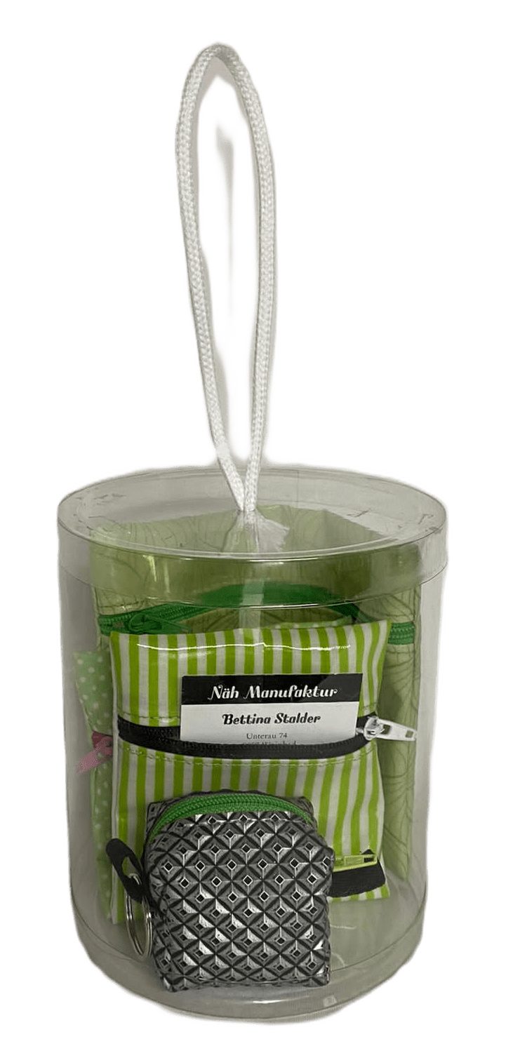 Geschenk-Set grün, handgenäht in der Schweiz (Bild 2)