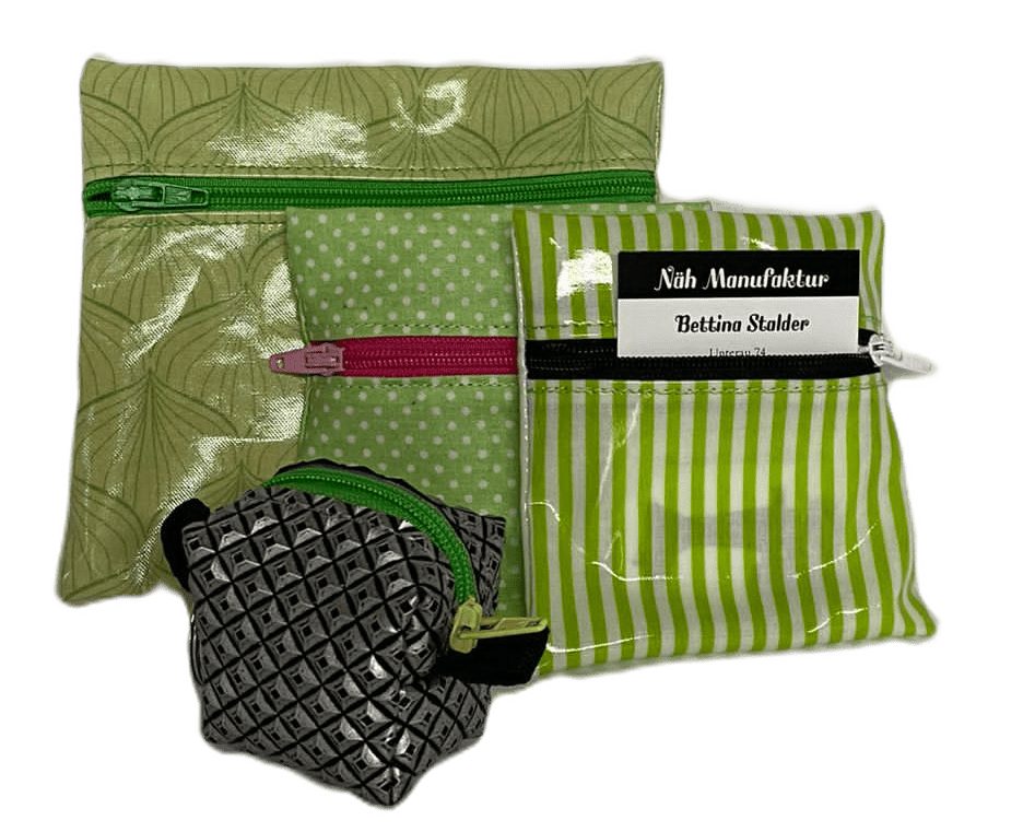 Geschenk-Set grün, handgenäht in der Schweiz
