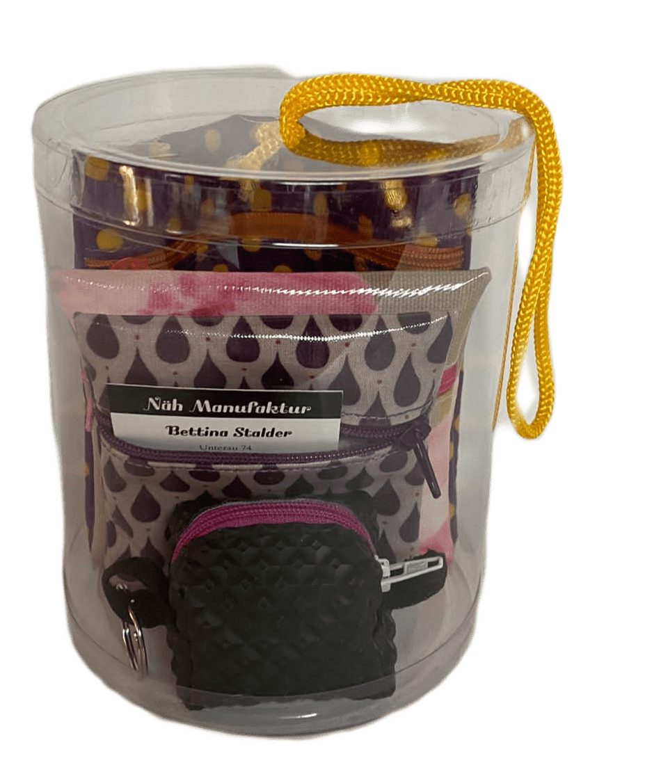 Geschenk-Set violett/lila, handgenäht in der Schweiz (Bild 2)