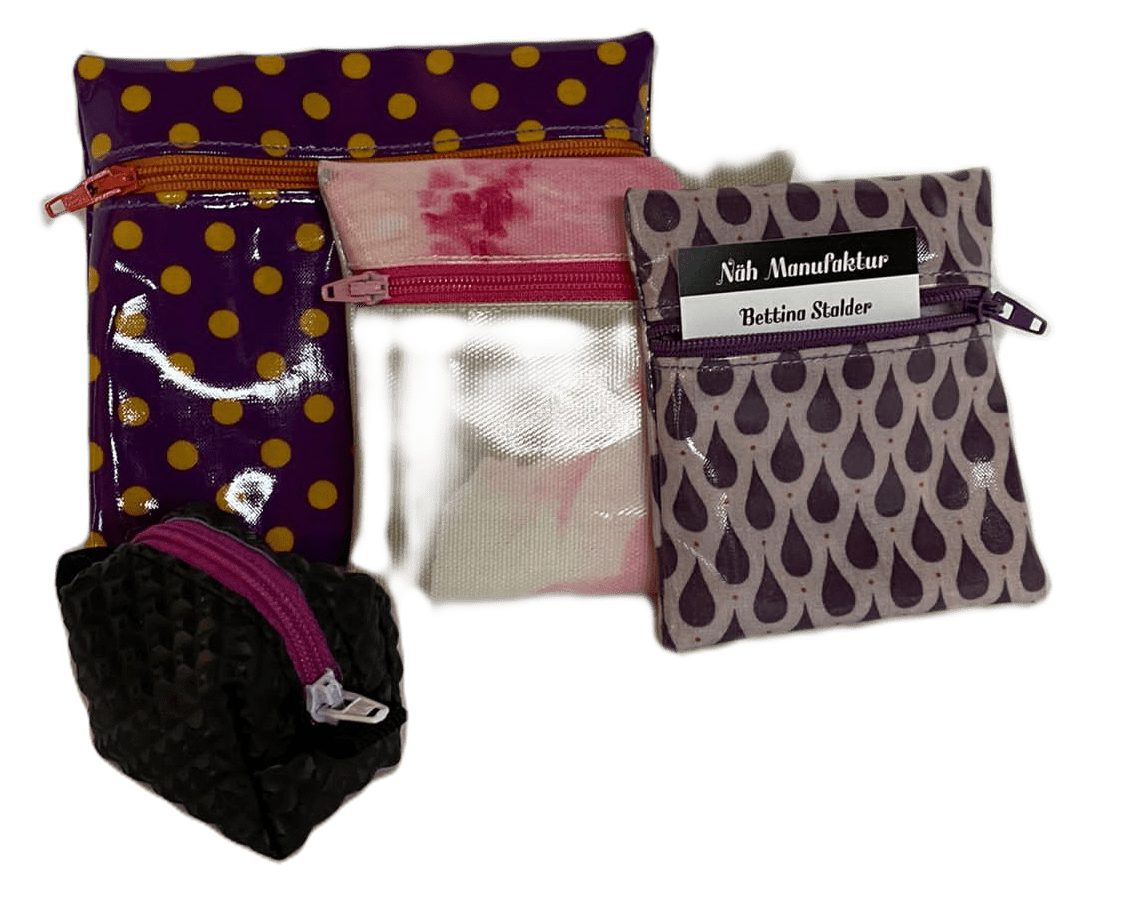 Geschenk-Set violett/lila, handgenäht in der Schweiz