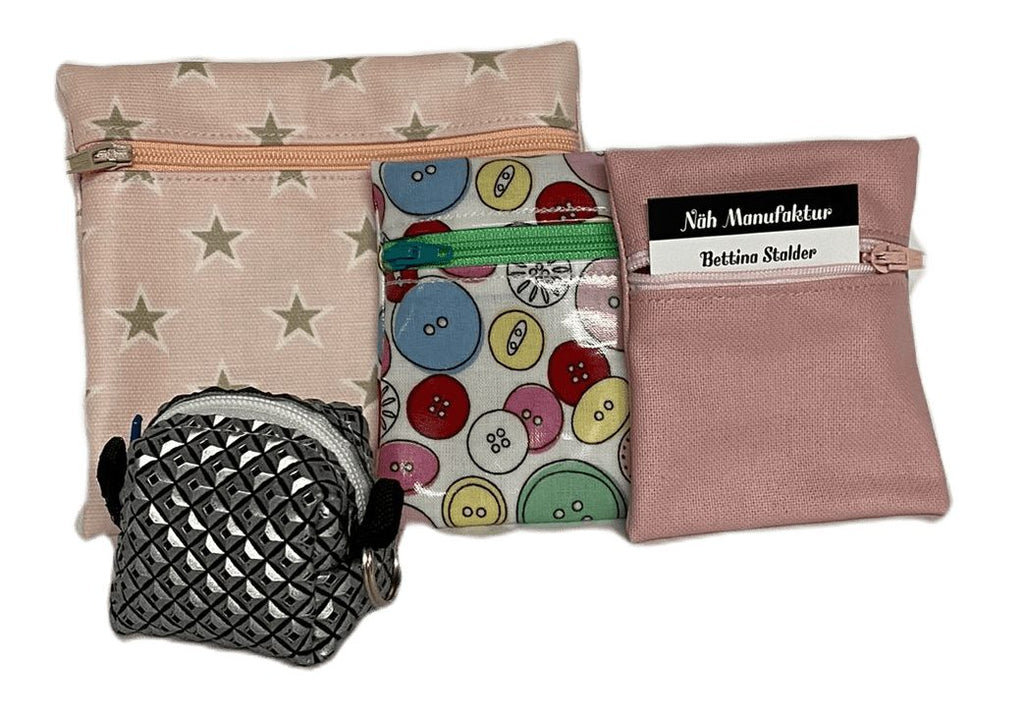 Geschenk-Set rosa/bunt, handgenäht in der Schweiz