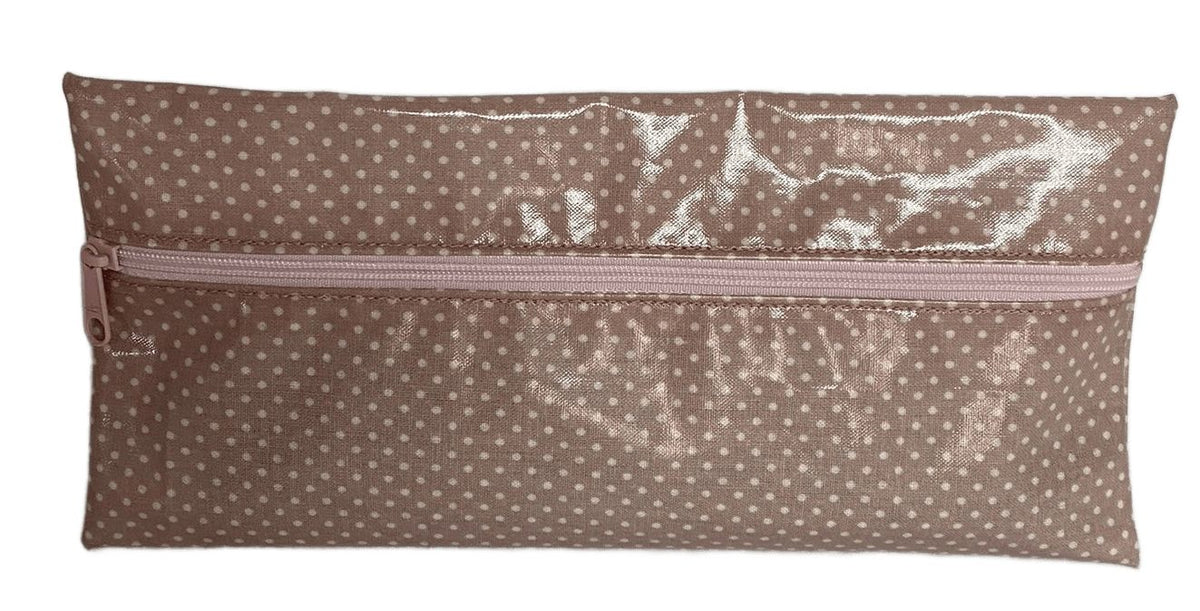 Krimskramstäschli rosa mit Punkten, handgenäht in der Schweiz