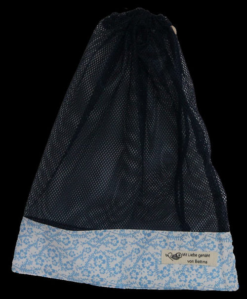 Gemüsesäckli Blau Ornament, handgenäht in der Schweiz