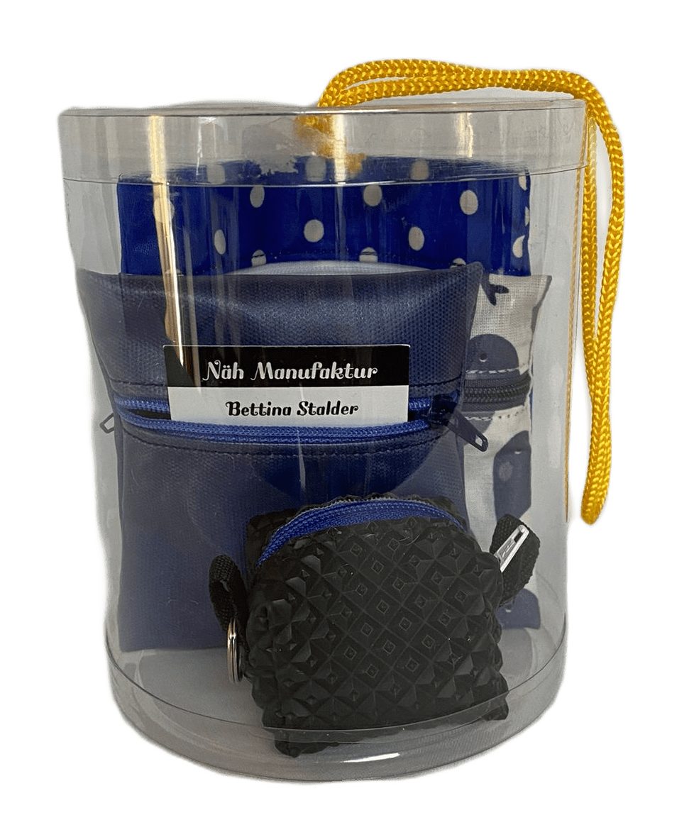 Geschenk-Set blau, handgenäht in der Schweiz (Bild 2)