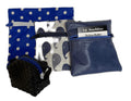 Geschenk-Set blau, handgenäht in der Schweiz